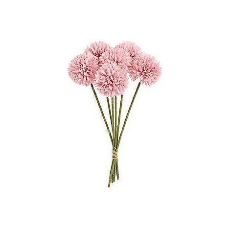 Künstliche Blumen, 6-teiliger Brautstrauß mit Kunstseide und künstlichen Hortensien, geeignet für die Dekoration von Haus, Gartenparty und Hochzeit (dunkelblau).
