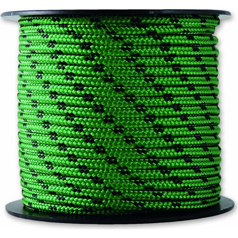 Chapuis MO325V Drizza poliestere - 200 kg - Diametro 3 mm - Lunghezza 25 m - Nero/verde