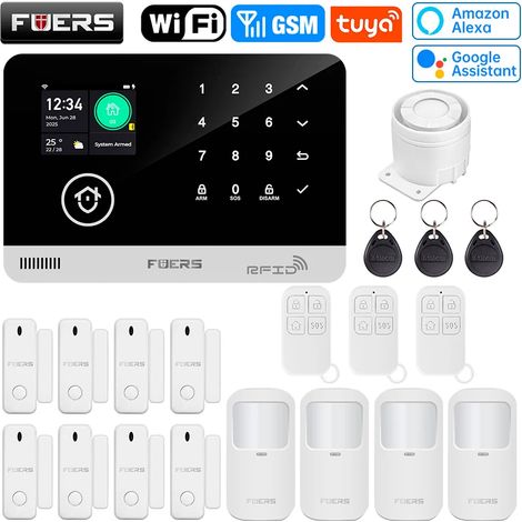 (Pack 9) Système d'alarme intelligent Wi-Fi GSM pour la sécurité de votre domicile  système d'alarme antivol sans fil 433 MHz (1/5)