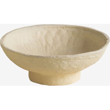 SKLUM Dekorativer Schale aus Pappmaché Muriel Creme-Beige (1/5)