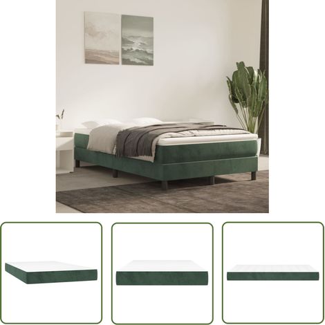 The Living Store Matelas de lit à ressorts ensachés Vert foncé 120x200x20 cm - Matelas - Matelas À Ressorts Ensachés - Matelas Vert - Matelas Moelleux - Literie (1/5)