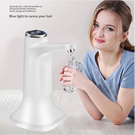 VURAHOME - Bouteille d\'eau Pompe Distributeur d\'eau Électrique avec Socle Distributeur d\'Eau Rechargeable USB Pompe à Eau Portable Automatique Seau Distributeur d\'eau pour Maison Cuisine Bureau (B (1/4)
