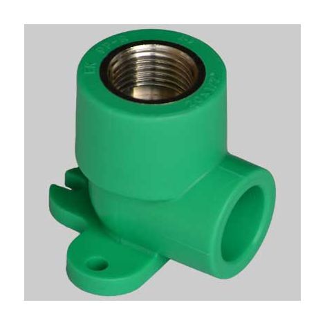 GOMITO FILETTATO CON STAFFA FEMMINA  1/2 x 20     WAVIN