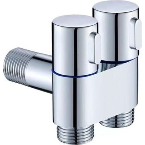 Robinet à double commande G1/2" 2,5 cm, pommeau de douche/lavabo triangulaire (1/4)