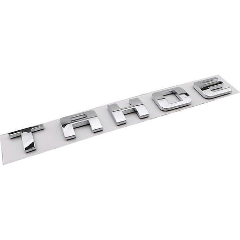 Insigne autocollant en relief 3D avec lettres adhésives résistantes, compatible avec Tahoe (argenté) (1/5)