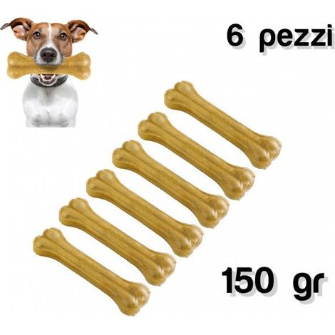 TrAdE Shop Traesio - Delizioso Snack 6 Pz  Cani Di Piccola/media Taglia A Forma Di Osso Antistress -