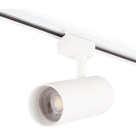 Faretto da Binario Monofase 30W COB Orientabile Flicker Free Bianco CCT 3000-6000ºK 36º[1916-TL-30W-M-CCT]