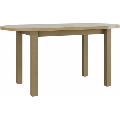 Mesa Victorville 121, Roble Sonoma, 76x80x160cm, Alargamiento, Aglomerado laminado, Madera