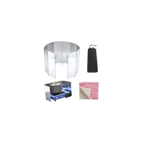 Pare-Vent pour Réchaud, Brise-Vent Réchaud Camping, Accessoires Camping Gaz, Portable Stove Pare-brise (1/5)