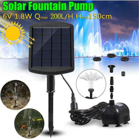 Panneau d'alimentation Solaire Paysage Fontaines Piscine Jardin Pluggable Energie Pompe Décorative