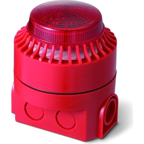 Rs Pro – Combiné balise sirène 24V – Décibels 114dB – Indice IP44 – Couleur rouge – Système d'alerte pour espaces confinés