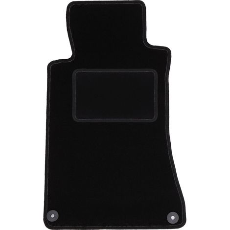 Alfombrilla de terciopelo para el conductor para: Mercedes C W203 coupé (2000-2008) negra (1/5)