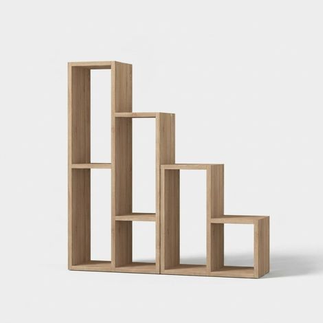 Regalbuch aus Holz mit mehreren Ablageflächen Sule - Eiche