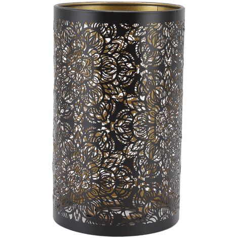 DEESSE SHOP-Abat-jour cylindrique en fer forgé E27 E26 – Hauteur 20cm, largeur 12cm – Décoration moderne pour maison et hôtel (1/5)