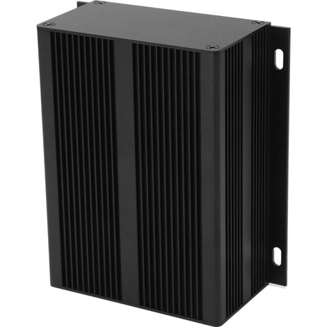 Boîtier aluminium intégré noir sablé oxydé 53x116x130mm pour ampli circuit décodeur industrie avec 2 plaques 8 vis (1/5)