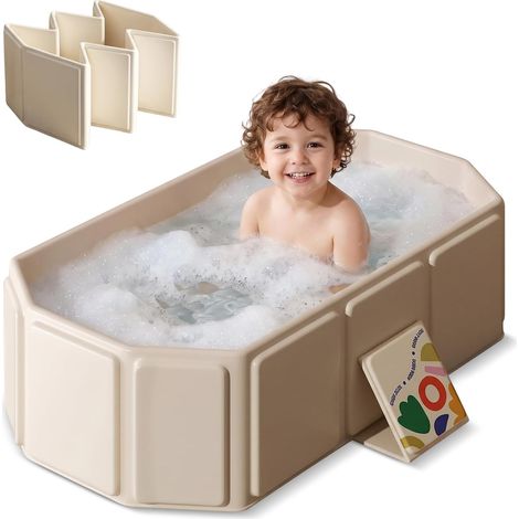 Vaschetta da bagno pieghevole per neonati e bambini, adatta a bambini da 0 a 8 anni. (1/5)