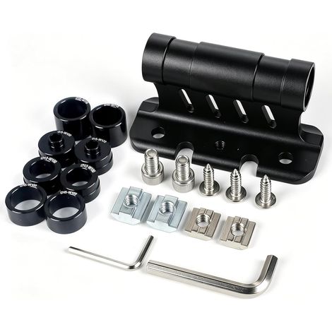 Support de fourche de vélo en alliage d'aluminium - Bloc de montage de fourche avant avec 4 adaptateurs - Bloc de fourche de vélo pour barres de toit - Convient pour SUV, camion, van, remorque (1/5)