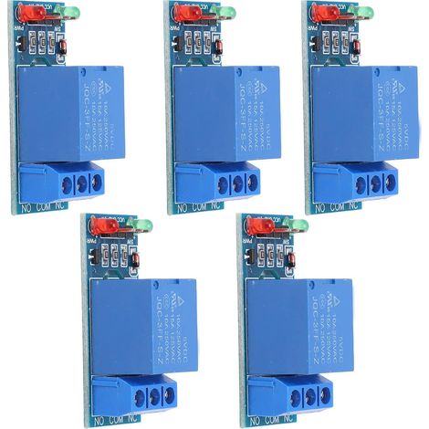 1-Channel Relay Module, Isolated ABS Optocoupler, 5V Relay Board, AC250V 10A DC30V 10A, Individual Digital Input Control for Industrial PLC Microcontroller, Smart Home, Batch (1/5)