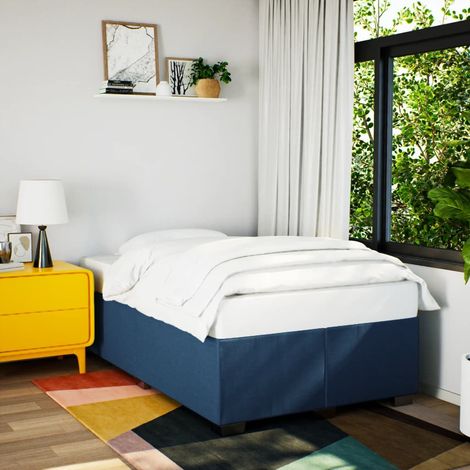 Bettgestell ohne Matratze Blau 120x190 cm Stoff (1/5)