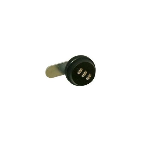Serrure batteuse zamac - Décor : Noir - Pour panneau bois d\'épaisseur : 19 mm - Rotation : 90° - OJMAR