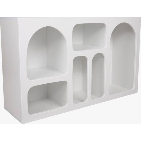 VERA Console avec 6 niches blanc 120 cm (1/5)