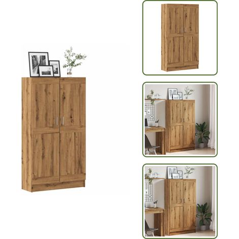 Libreria in legno artigianale - vidaXL Libreria Rovere Artigianale 82,5x30,5x150 cm Legno Multistrato - Libreria in legno tecnico