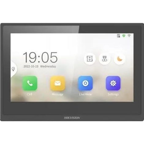 Moniteur vidéo d’interphone Hikvision DS-KH6351-WTE1 7 pouces (1/3)