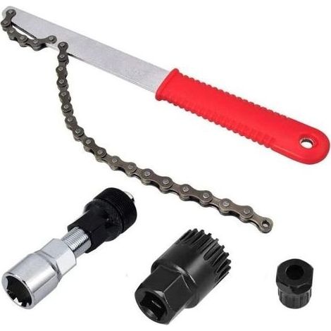 Extracteur Manivelle de VéLo,4 Pièces Démonte Pédalier,Outil de Démontage de Cassette de Vélo,Kit de Réparation de Vélo Fouet de Chaîne,Kit D'outils de Réparation de Vélo,pour Entretien Vélo (1/5)