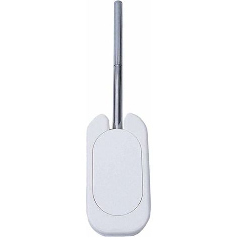 Brosse Toilette - Manche Long En Plastique Rigide - Poils Silicone Antibactérien - Support Hygiénique Intégré - Blanc - 1 Pièce (1/5)