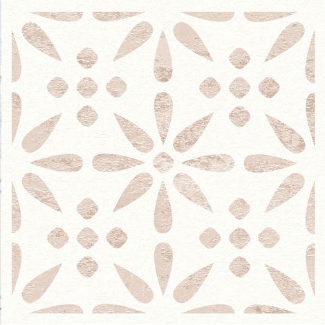 Selbstklebende Wandfliesen Wandfliesen im Vintage-Kachel-Design Blumen 30,5x30,5cm Packung mit 6 - Accessoire
