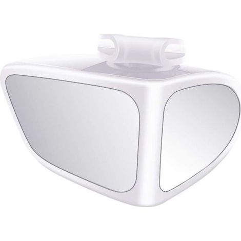 Miroir d'Angle Mort 2 en 1, Rétroviseur Convexe Grand Angle Rotation à 360 Degrés Rétroviseur Auxiliaire de Voiture Universel Réglable pour Voiture Camion SUV,Blanc Conducteur Principa (1/4)