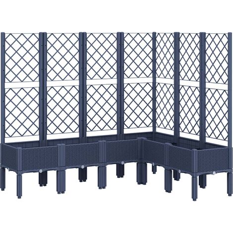Maison Exclusive - Pflanzkübel mit Rankgitter Blaugrau 160x120x14