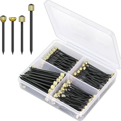 100pcs Clous de Suspension, Cintres Photo Clous, Cintres Clous de Cadre Photo, Accroche Cadres, Ensemble de Clous de Suspension pour Photos avec Boîte de Rangement, Métal de Haute Qual (1/5)
