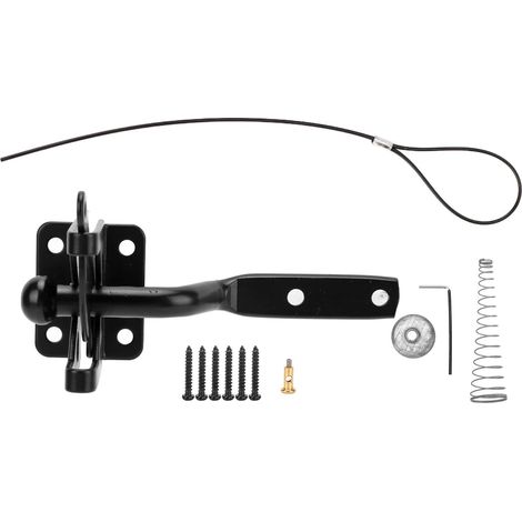 Loquet de portail à verrouillage automatique levier gravité ressort (1/5)