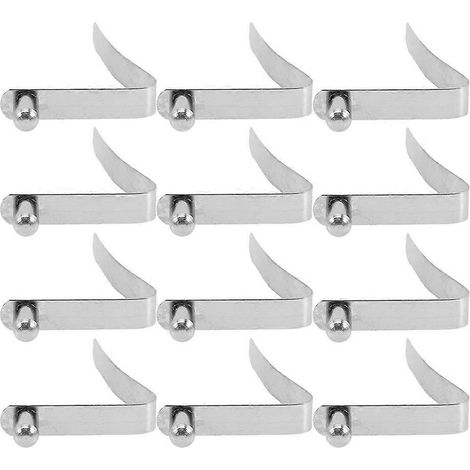Lot de 12 clips à ressort en forme de V pour pagaie de kayak et poteau de tente, goupilles de verrouillage à bouton-poussoir, petits clips à ressort pour projets de bricolage (1/4)