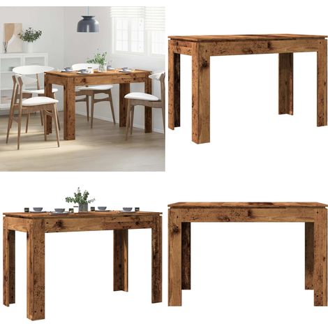 vidaXL Esstisch Altholz-Optik 120x60x76 cm Holzwerkstoff (1/5)