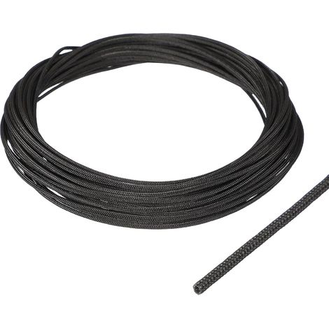 Gaine Cable Electrique 1mm ID 10 Mètre de Longueur Haute Température Manchon en Fibre de Verre, Noir (1/5)
