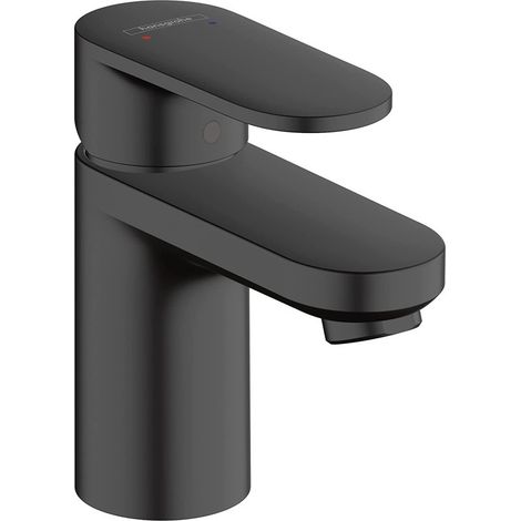 Hansgrohe Vernis Blend Mitigeur de lavabo 70, avec tirette et vidage synthétique, Noir mat (71550670) (1/4)