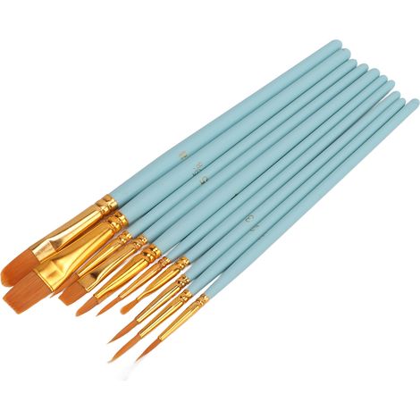 Pinceau de peinture, contrôle précis, prise en main confortable, facile à nettoyer, stylo de peinture pour artistes débutants et amis, bleu clair (1/5)