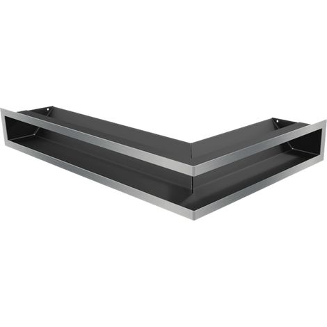Eck-Lüftungsgitter LUFT links 60x40x9 Edelstahl Slim (1/5)