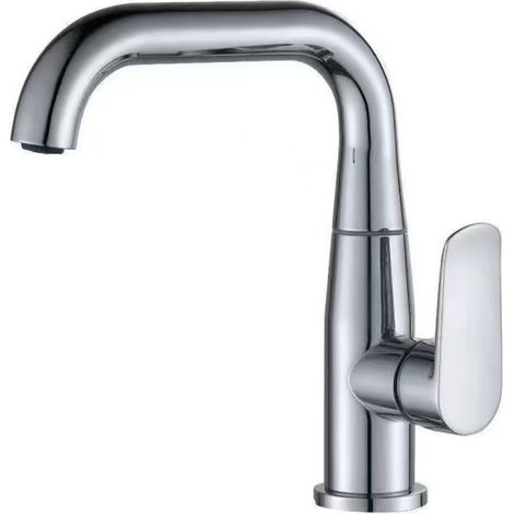 Gunmetal gray hot and cold 360° rotating faucet for home bathroom sinks and vanities - electroplated seven-character design