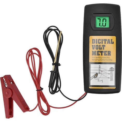 Spannungsmesser für Elektrozäune, 9,9 kV, LCD-Digitalanzeige, Spannungsprüfer mit Hintergrundbeleuchtung, 200–9900 V (1/5)