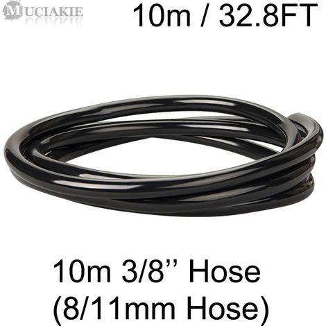 Tuyau d'arrosage en PVC noir 8/11 mm (Cx AB366C x 10 m) pour l'irrigation goutte à goutte en agriculture et en serre. (1/5)