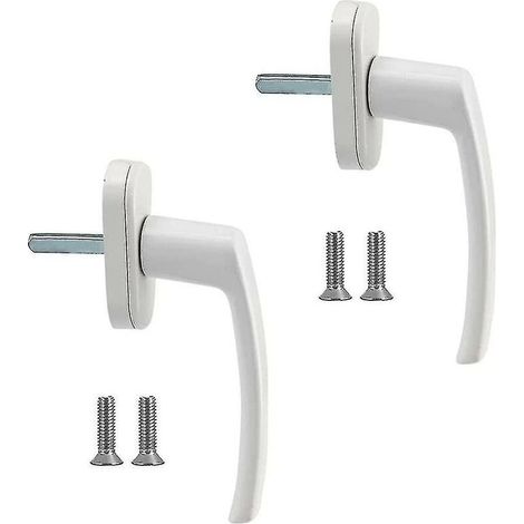 Window Handles 2 Piece Aluminum Alloy Window Handle Solid Aluminum Handle White Aluminum Door Handle Fits Common Windows And Balcony Doors(bejoey)