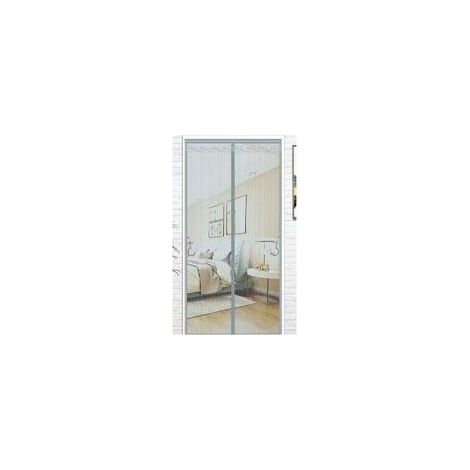 Cortina mosquitera magnética, cortina mosquitera de cierre automático, 100 x 220 cm (gris)