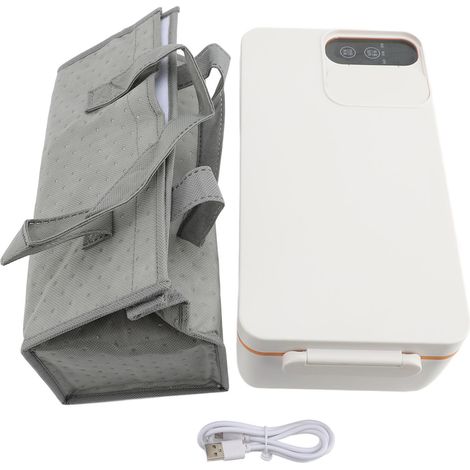 Boîte à déjeuner chauffe-plats en acier inoxydable 316, grande capacité 1L, Portable pour le bureau, blanc