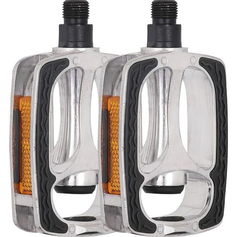 APEX Pédales de vélo en Alliage d'aluminium - Antidérapantes - avec Bandes réfléchissantes - pour vélo de Trekking et de BMX (1/5)