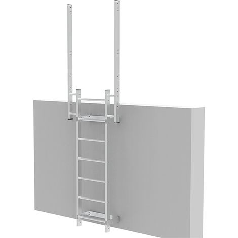 Echelle fixe sans crinoline de 1.75m avec sortie et 2 pattes de fixation en U - CS/FSC/175 (1/5)