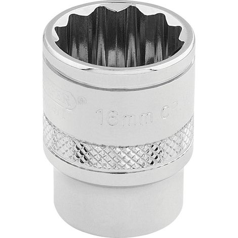 Draper 16mm 12-Point 3/8-Inch Drive Metric Socket (Polished Chrome) – Model 32780 (1/5)