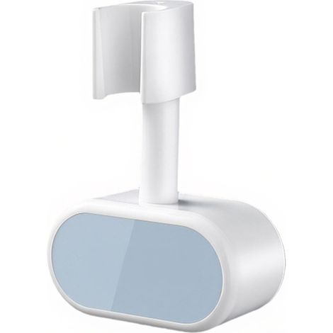 Soporte giratorio de 180° para ducha, autoadhesivo, de montaje en pared, soporte extraíble para cabezal de ducha de bañera. (1/5)
